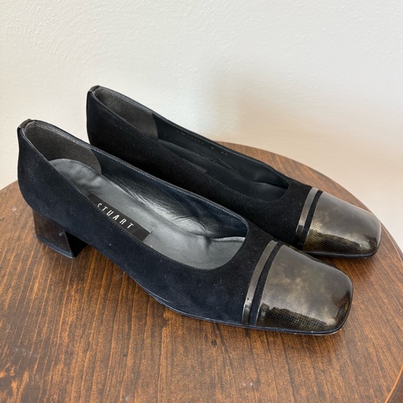 8N Vintage Stuart Weitzman Square Toe Heels - Picture 1 of 8